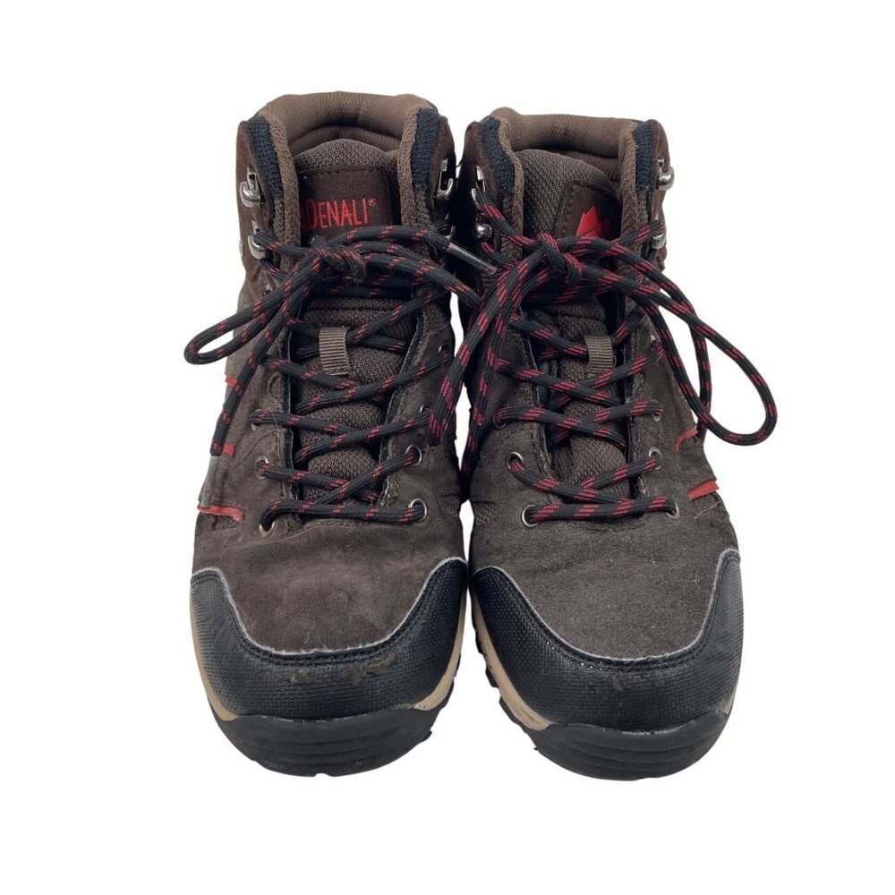 Denali Mens Waterproof Hiking Boots Brown/Black/Red Size 7 Outdoor Trail Shoes - Picture 3 of 14